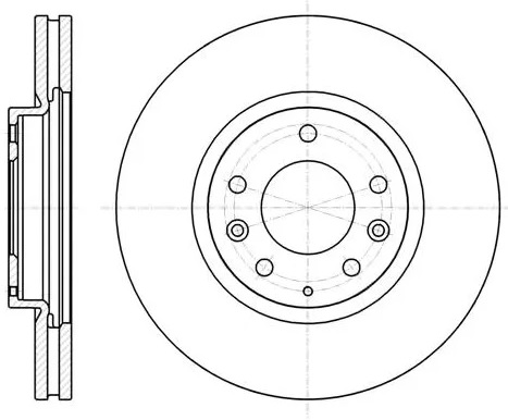 Диск тормозной передний Mazda CX-7, CX-9 Remsa 61236.10, D=296 мм