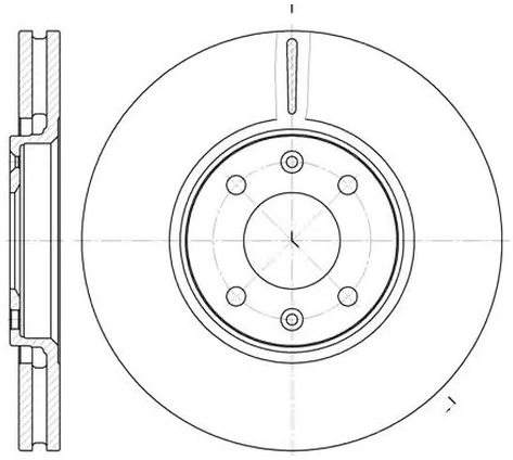 Диск тормозной передний Citroen C5, Xantia Remsa 6587.10, D=288 мм
