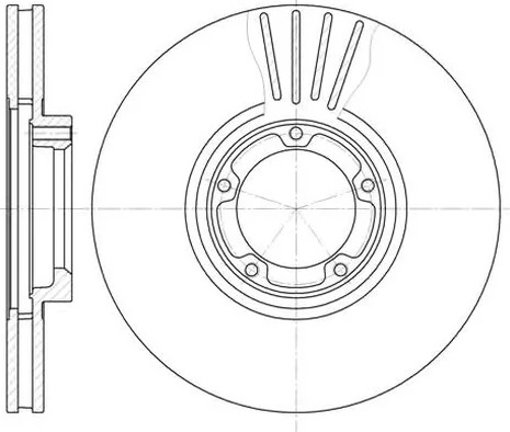 Диск тормозной передний Ford TRANSIT Remsa 6519.10, D=270 мм