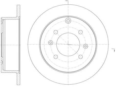 Диск тормозной передний MITSUBISHI Galant, Lancer Remsa 6890.10, D=275.9 мм