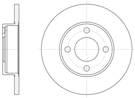 Диск тормозной передний AUDI A4, A5, A6, A7, Q5 Remsa 61543.10, D=319.8 мм