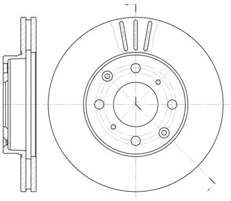 Диск тормозной передний HYUNDAI Santa Fe, KIA Sorento Remsa 61102.10, D=321 мм