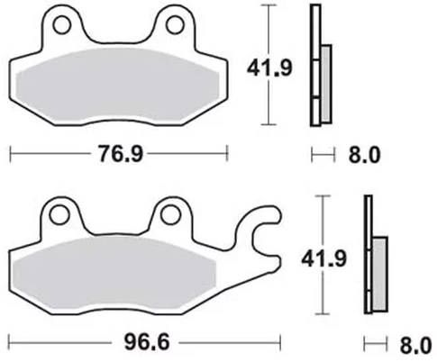 Колодки тормозные дисковые передние для мотоцикла HONDA, SUZUKI, YAMAHA, KAWASAKI TRW MCB 615