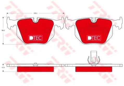 Колодки тормозные дисковые задние BMW X3, X5 TRW GDB1530DTE