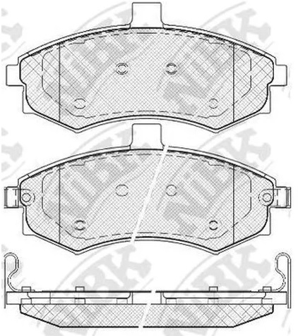 Колодки тормозные дисковые передние HYUNDAI SONATA, MATRIX, ELANTRA NiBK PN0788
