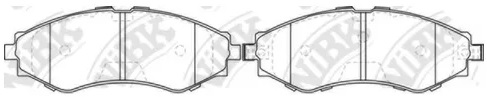 Колодки тормозные дисковые передние CHEVROLET LANOS, LACETTI NiBK PN0374