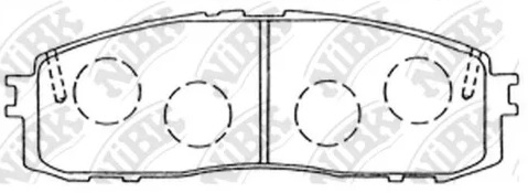 Колодки тормозные дисковые задние TOYOTA COROLLA NiBK PN1142