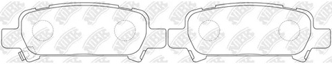 Колодки тормозные дисковые задние SUBARU FORESTER NiBK PN7415S