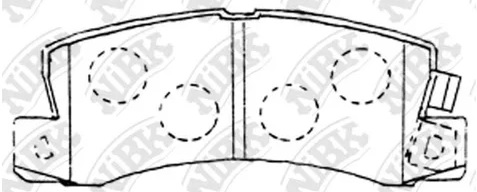Колодки тормозные дисковые задние TOYOTA COROLLA, CORONA, CAMRY, PASEO NiBK PN1321