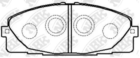 Колодки тормозные дисковые передние TOYOTA Hiace NiBK PN1516