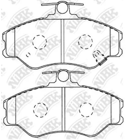 Колодки тормозные дисковые передние HYUNDAI Grace NiBK PN0112