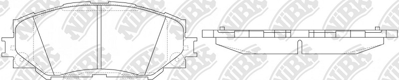 Колодки тормозные дисковые передние TOYOTA AURIS, COROLLA, RAV 4 NiBK PN1524