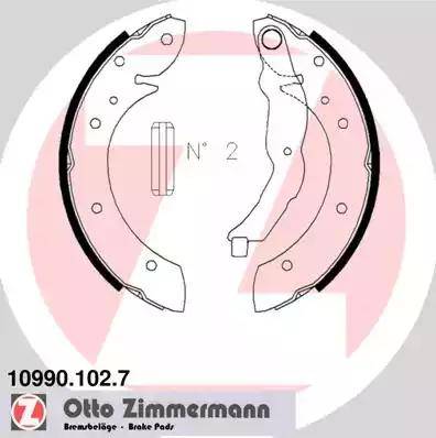 Колодки тормозные барабанные BMW 3 Otto Zimmermann 10990.102.7