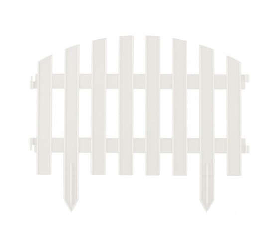 Декоративный забор Винтаж PALISAD 65011 (28x300 см, белый)
