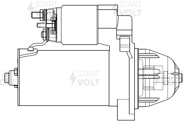 Стартер для Mercedes-Benz Sprinter 1.7 кВт Startvolt LST 1509