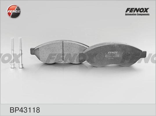 Колодки тормозные, дисковые передние FIAT Ducato, CITROEN Jumper, PEUGEOT Boxer Fenox BP43118