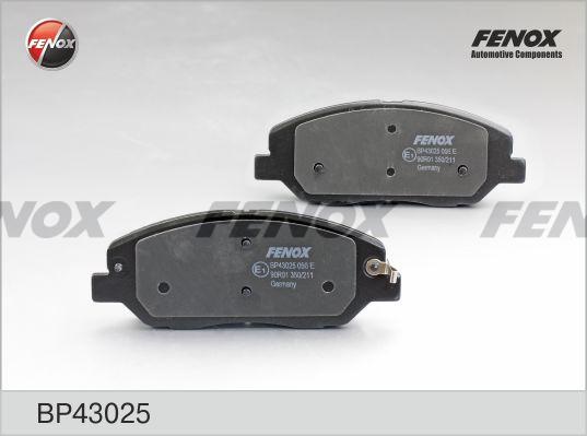 Колодки тормозные, дисковые передние HYUNDAI SANTA FE Fenox BP43025