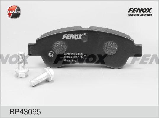 Колодки тормозные, дисковые передние PEUGEOT 206 Fenox BP43065