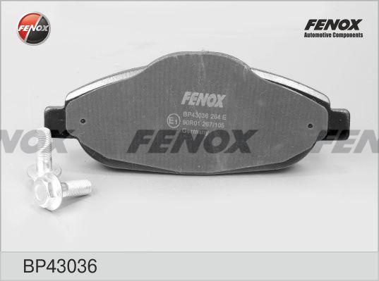 Колодки тормозные, дисковые передние PEUGEOT 308 Fenox BP43036