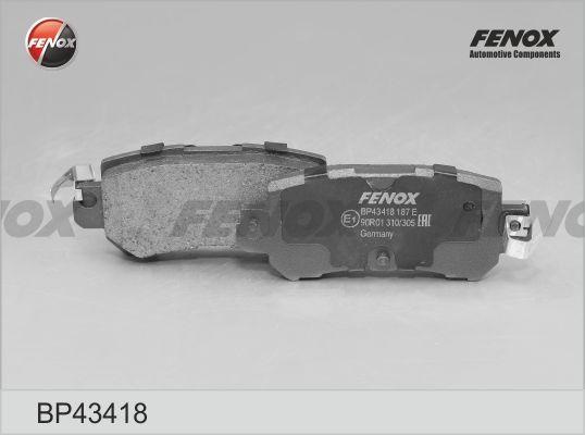 Колодки тормозные, дисковые задние MAZDA CX-3 Fenox BP43418