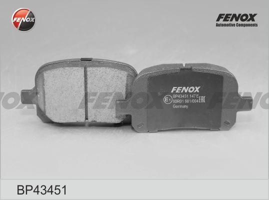 Колодки тормозные, дисковые передние TOYOTA Avalon Fenox BP43451