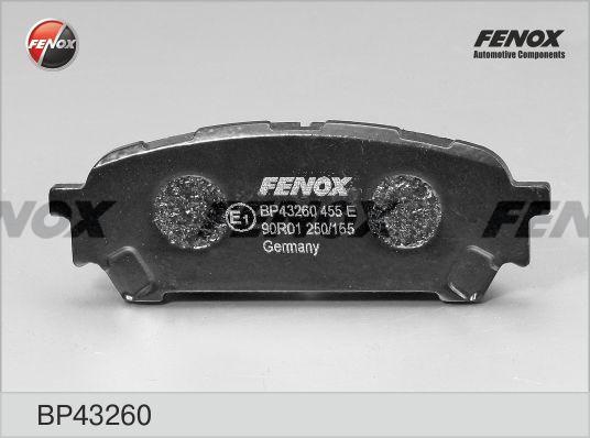 Колодки тормозные, дисковые задние SUBARU Forester Fenox BP43260
