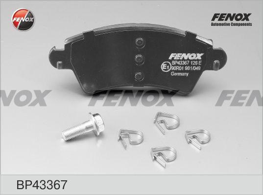 Колодки тормозные, дисковые передние CITROEN Xsara Fenox BP43367