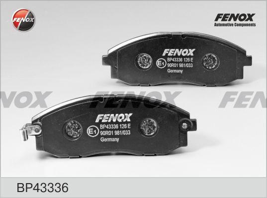 Колодки тормозные, дисковые передние HYUNDAI H-1 Fenox BP43336