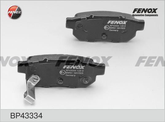 Колодки тормозные, дисковые задние HONDA Civic Fenox BP43334