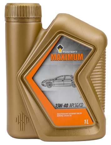 Масло моторное минеральное Роснефть 40814432 RN Maximum 15W-40, 1л