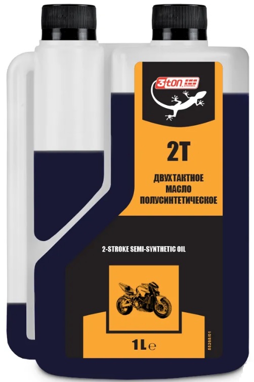 Масло моторное полусинтетическое 3ton 55268 2 STROKE SEMI-SYNTHETIC OIL, 1 л