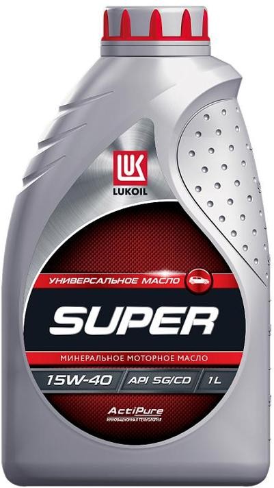 Масло моторное минеральное Lukoil 19194 Супер 15W-40, 1л