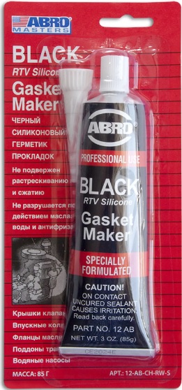 Герметик силиконовый Abro 12-AB-CH-RW-S, черный, 85 гр