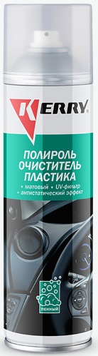 Пенный полироль-очиститель пластика KERRY KR-905-8, матовый, ваниль, 335 мл