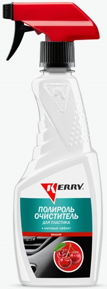 Полироль-очиститель пластика Kerry KR-505-9, с матовым эффектом, вишня, 500 мл