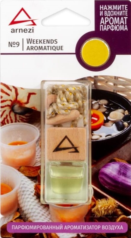 Ароматизатор подвесной ARNEZI A1509088, французский парфюм №9 Weekends aromatique 