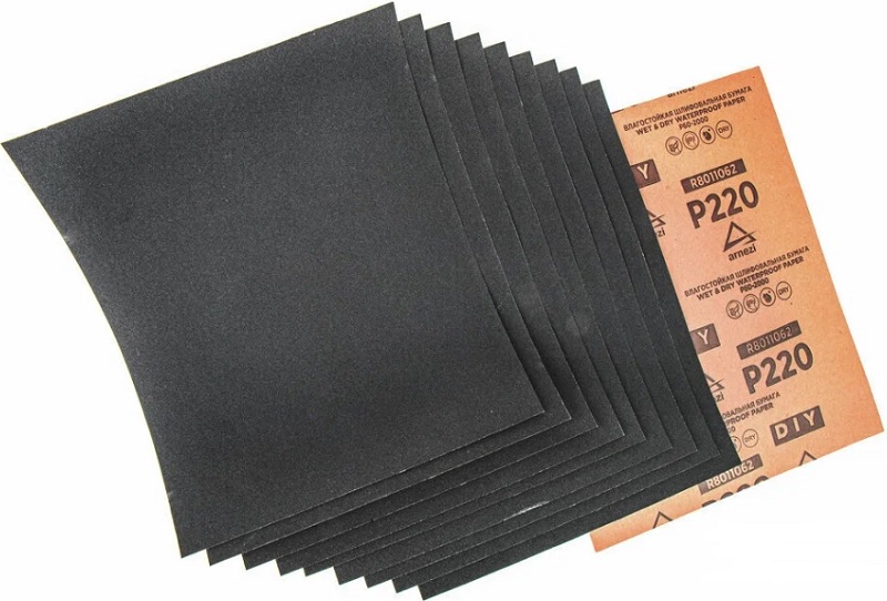 Бумага наждачная ARNEZI R8011062, водостойкая, 230x280 мм, P220 DIY, 10 шт