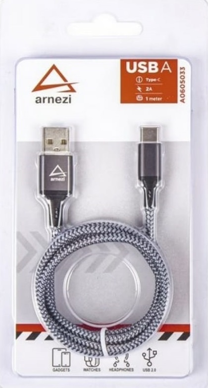 Дата-кабель ARNEZI A0605033, USB-Type C, 1 м, 2А