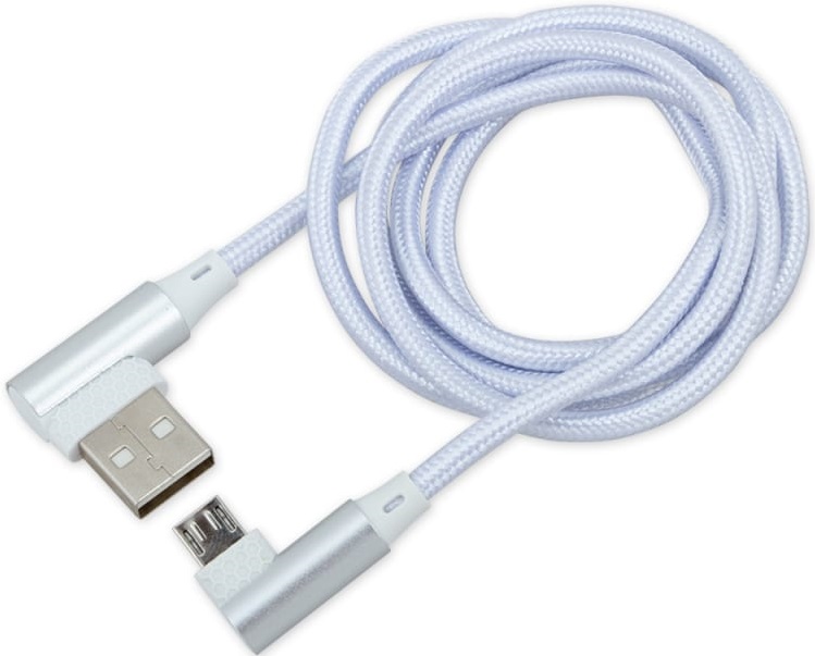 Дата-кабель ARNEZI A0605030, Micro USB, Белый, угловой, 1 м