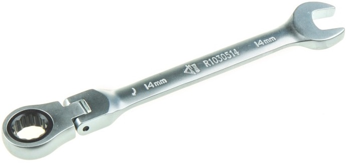 Ключ комбинированный трещоточный ARNEZI R1030514, шарнирный, 14 мм