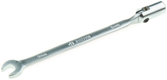 Ключ комбинированный шарнирно-торцевой ARNEZI R1032009, 9 мм