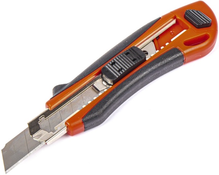 Нож с лезвием Arnezi R5000018, с металлическими направляющими, с отсеком для лезвий, 18 мм