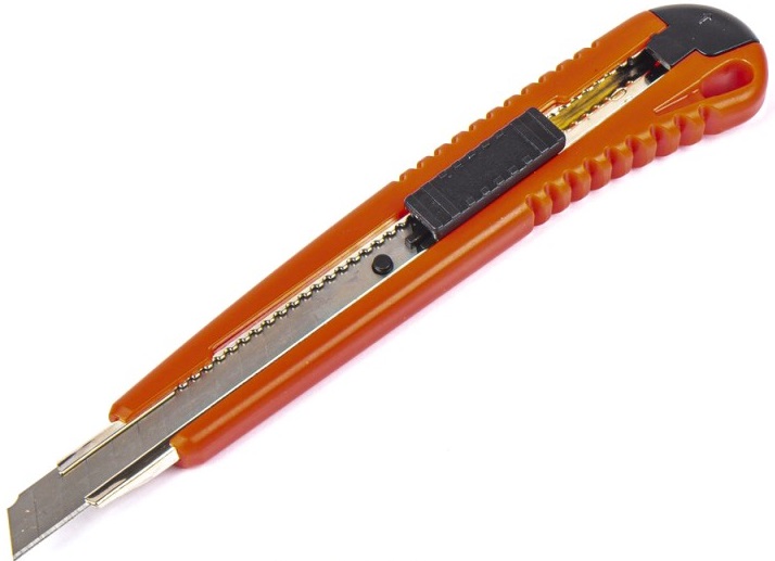 Нож с лезвием ARNEZI R5000013, с металлическими направляющими, ABS корпус, 9 мм