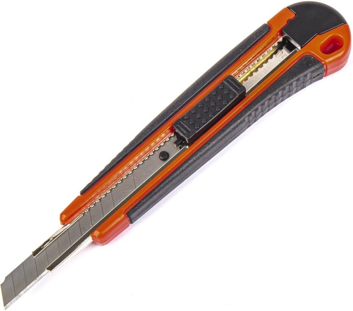 Нож с лезвием ARNEZI R5000015, с металлическими направляющими, ABS корпус, 9 мм