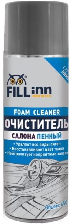Очиститель обивки салона FILLinn FL052, пенный, 650 мл 