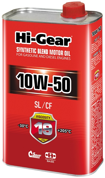 Масло моторное полусинтетическое Motor Oil 10W-50 Hi-Gear HG1150, 1 л