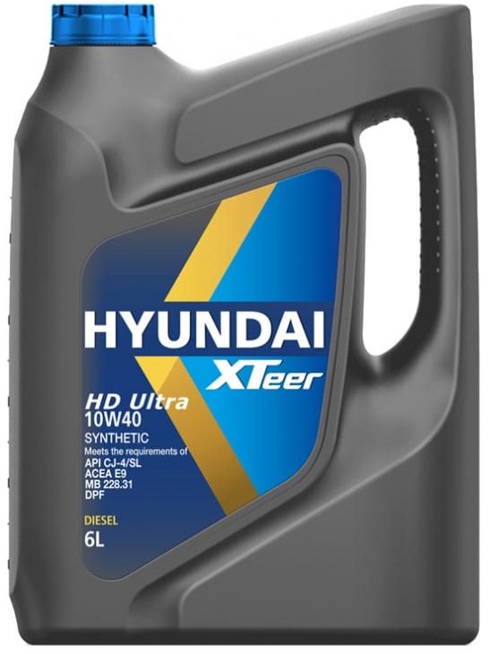Масло моторное Hyundai Xteer 1061004, Diesel HD Ultra, 10W-40, 6 л 