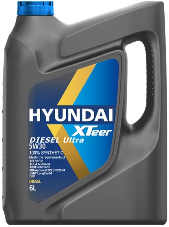 Масло моторное Hyundai Xteer 1061001, Diesel Ultra, 5W-30, 6 л 