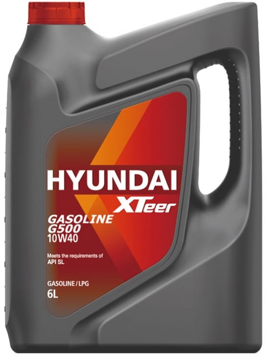 Масло моторное Hyundai Xteer 1061044, Gasoline G500, 10W-40, 6 л 