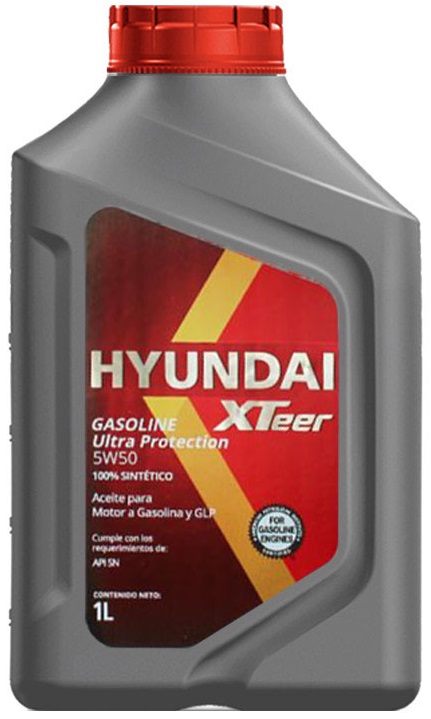 Масло моторное Hyundai Xteer 1011129, Gasoline Ultra Protection, 5W-50, 1 л 